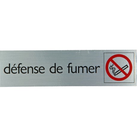 Pictogramme alu "défense de fumer" 165x44mm