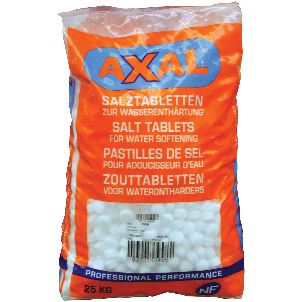 Sel en pastille pour adoucisseur et osmoseur d'eau en sac de 25kg lot de 48  sacs - Medisel