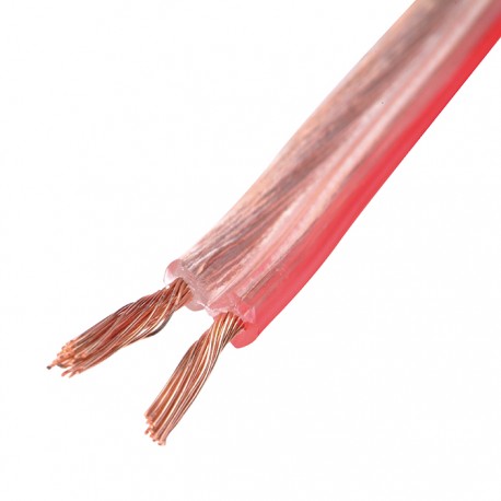 Câble audio 2x0,75 transparent - 25m