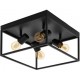 SILENTINA plafonnier 4 spots noir