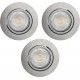 OCTANS 3 spots encastrés GU10 4000K acier brossé