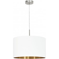 PASTERI Suspension tissus 38cm blanc/cuivre