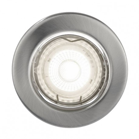 CANIS Spot encastré GU10 4000K acier brossé