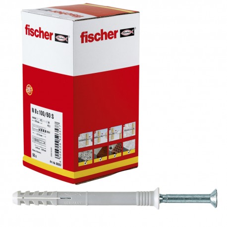 Chevilles à clouer FISCHER N8 x 100Z 50pcs