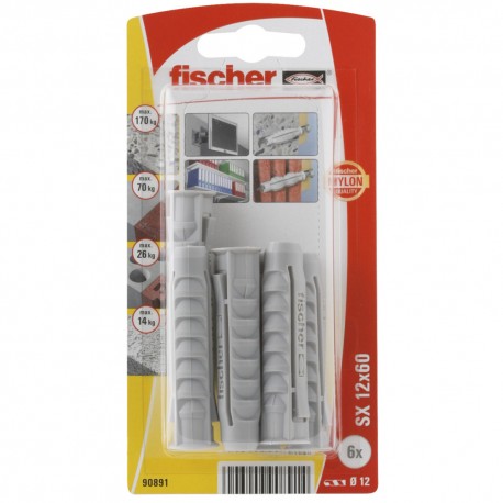 Chevilles FISCHER SX12 K 6 pcs