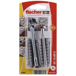 Chevilles FISCHER et vis SX12 3 pcs