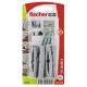 Chevilles FISCHER FU 10x60 et vis 6 pcs
