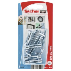 Chevilles métalliques FISCHER HM5x37 et crochets SK 4 pcs