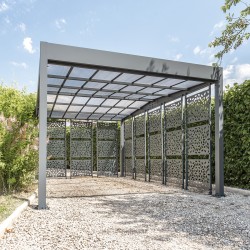 Carport en aluminium LIBECCIO 8 claustras