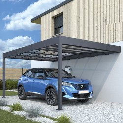 Carport adossé en aluminium LIBECCIO