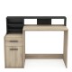Bureau LEA chêne foncé/noir