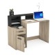 Bureau LEA chêne foncé/noir