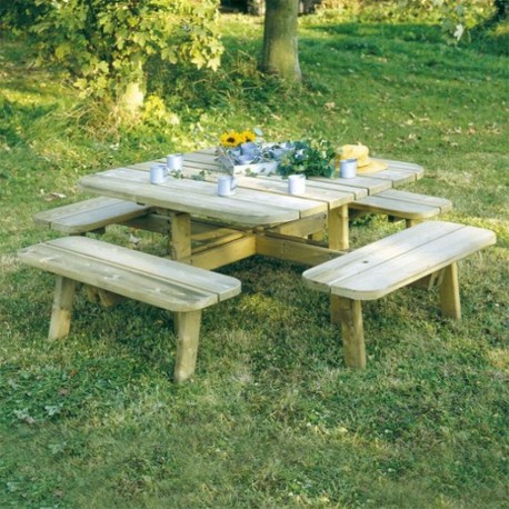Table pique-nique autoclavée 40mm