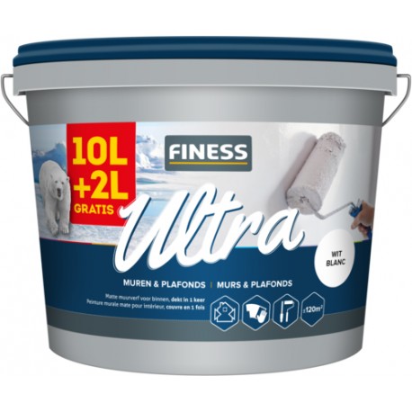 FINESS ULTRA Peinture mur et plafond 10+2L