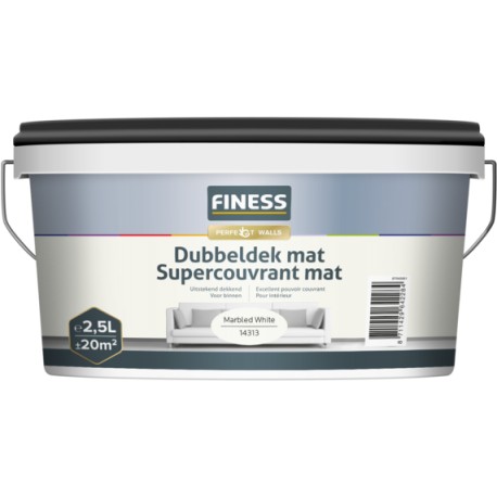 FINESS Supercouvrant Mat 2,5L Marbled White