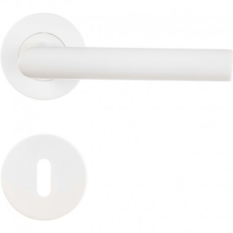 Poignée de porte complète blanche