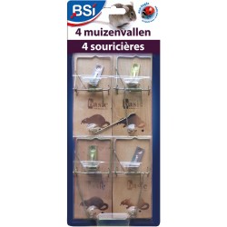 4 souricières en bois BSI