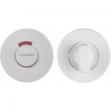 Fermeture avec rosace pour WC en acier inoxydable blanche