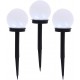 Set de 3 balises solaires boules
