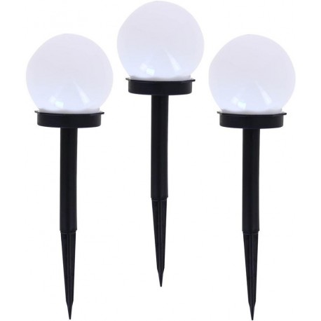 Set de 3 balises solaires boules