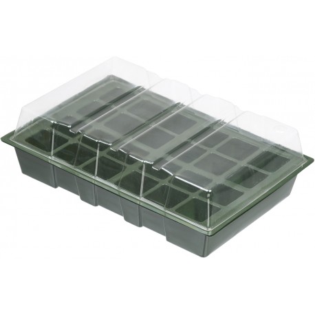 Set 2 mini-serres avec 6 plateaux intérieurs