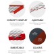 BACACIER Plaque de rive brun/rouge pour abri de jardin