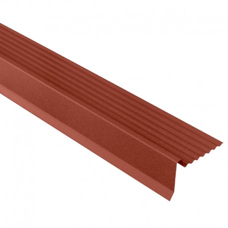 BACACIER Plaque de rive brun/rouge pour abri de jardin
