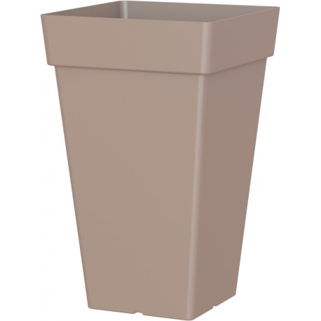 Pot carré haut CAPRI 40 taupe