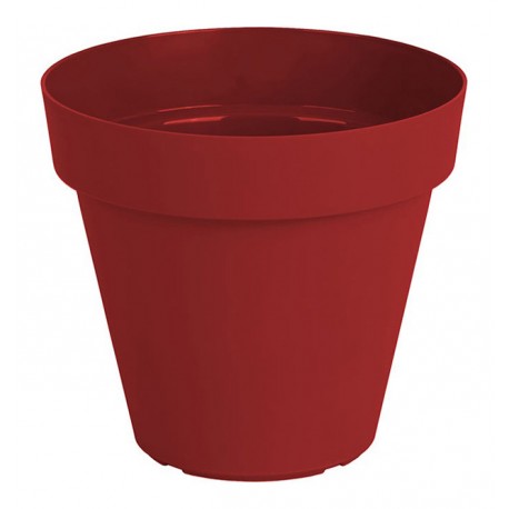 Pot rond CAPRI 35 rouge foncé