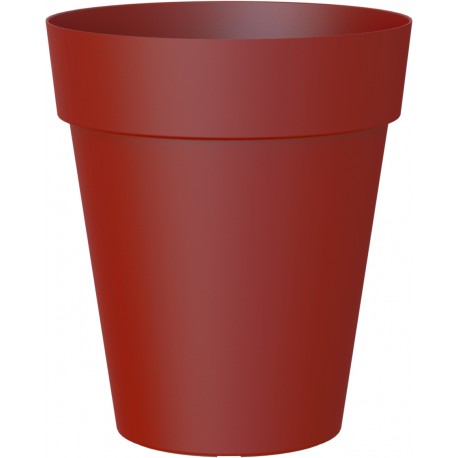 Pot rond haut CAPRI 40 rouge foncé