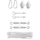 Kit de montage pour toile d'ombrage