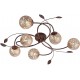KRETA plafonnier torsadé 6 lampes