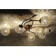 KRETA plafonnier torsadé 6 lampes