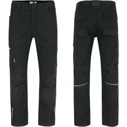 Pantalon de travail multipoches enfant Hector Kaki foncé et noir