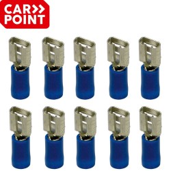 10 cosses bleues femelles 6,3mm Carpoint