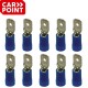 10 cosses bleues mâles 6,3mm Carpoint