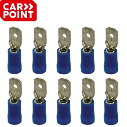 10 cosses bleues mâles 6,3mm Carpoint
