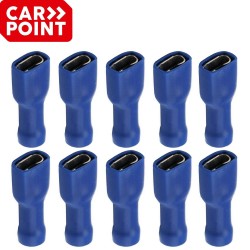 10 cosses bleues plates femelles isolées Carpoint