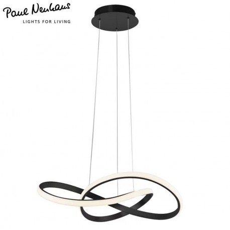 MARIA lustre torsadé noir led