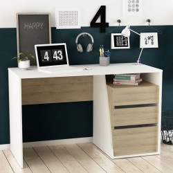 Bureau JEANNE chêne / blanc