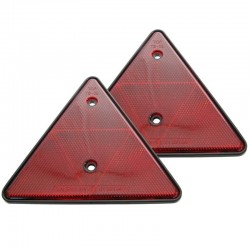 2 catadioptres triangulaires rouges 170mm Carpoint