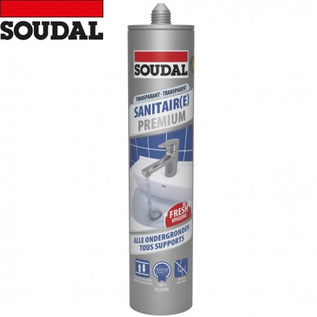 SOUDAL silicone sanitaire premium transparent 290ml