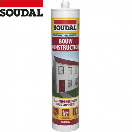 SOUDAL silicone construction transparent 290ml