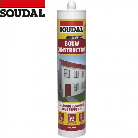 SOUDAL silicone construction noir 290ml