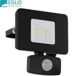 EGLO projecteur LED avec détecteur 10W Faedo noir