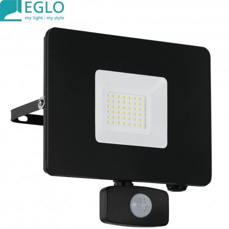 EGLO projecteur LED avec détecteur 30W Faedo noir
