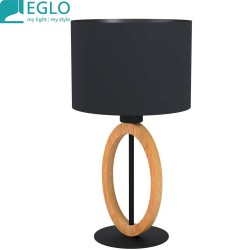 BASILDON Lampe de table LED bois/noir