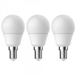 Pack de 3 ampoules boule LED E14 ENERGETIC 470lm