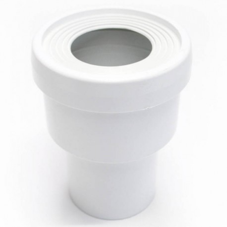 Manchon PVC blanc pour WC 80mm
