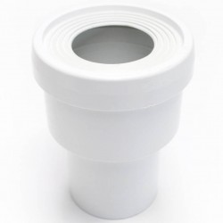 Manchon PVC blanc pour WC 90mm